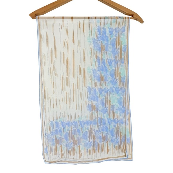 Vintage Scarf RARE Vera Neumann Handrolled Verasheer Made in Japan 13”x42” - Picture 2 of 9